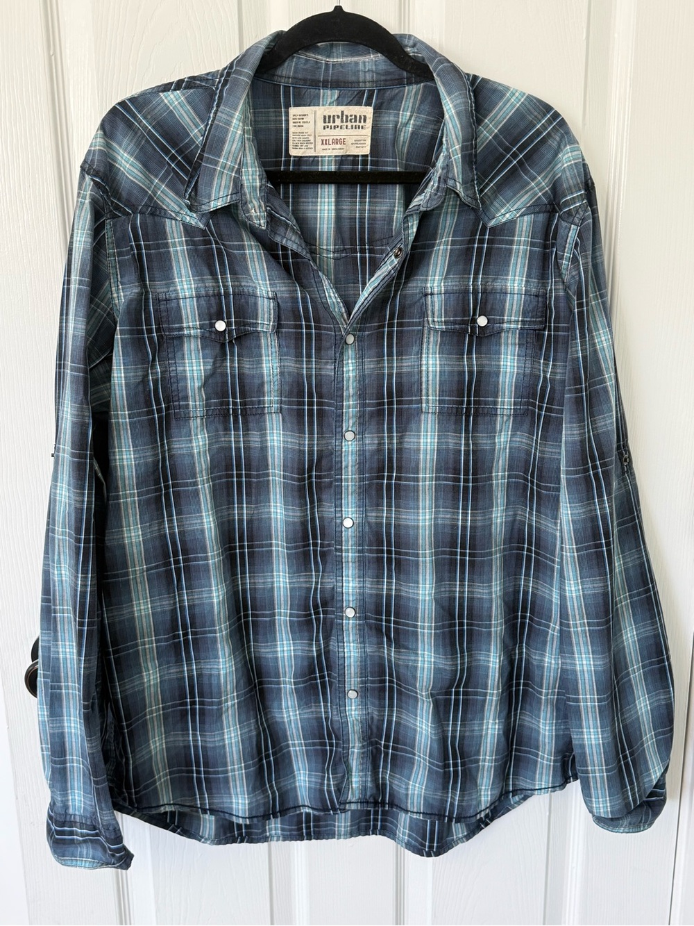 Men’s Urban Pipeline Plaid Button Down XXL